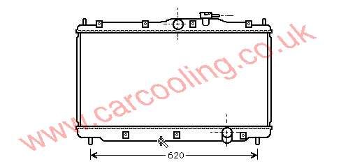 Radiator, Honda Prelude IV, 2156 cc, 1993-97 (01/93-01/97), 2.2 i -16V. VTEC Manual, 375 - 702 - 16mm (UK Only Cars ) , [ 12HD396 ]