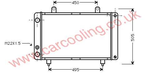 Radiator, Fiat Ducato I, 1929 cc, 1981-94 (11/81-02/94), 1.9 Diesel Manual, 663 - 415 - 32mm , [ 12PE306 ]