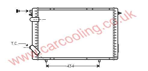 Radiator, Aro Trapeurs, 1870 cc, 1992-   (01/92-), 1.9 Diesel Manual, 585 - 400 - 45mm , [ 12RT302 ]