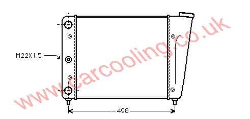 Radiator, VW Polo II / Derby, 1092 cc, 1981-83 (10/81-02/83), 1.1 C / CL / GL Manual, 430 - 320 - 34mm (--->ch.nr. D.200.000 ) , [ 12VW341 ]